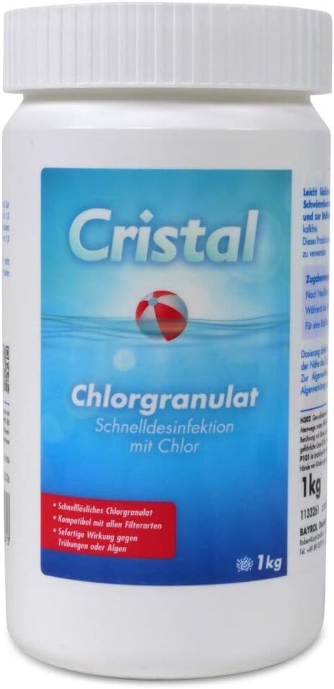 🧼 Zubehör & Pflege – Cristal Water Care Set 2.5 kg - Chlorine Granules Quickly Dissolves - Algae Prevention - Clear Effect Turbidity Remover - Care Brochure - Pool Whirlpool – Bild 3