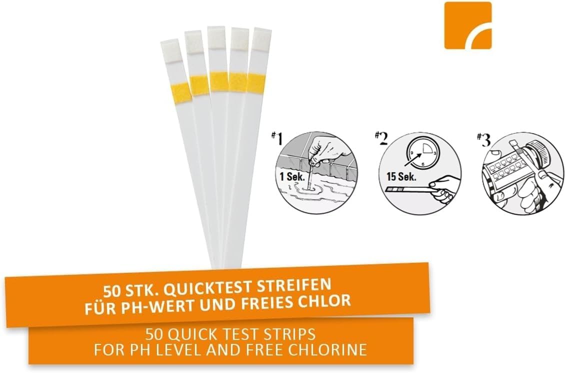 🧼 Zubehör & Pflege – Steinbach Pool Care Set | Chlorine Granules 1 kg & Quicktest Strips pH/Cl (Pack of 50) | for Shock Treatment & Water Analysis | Quick Dissolving & pH Neutral | for Pools & Hot Tubs – Bild 6