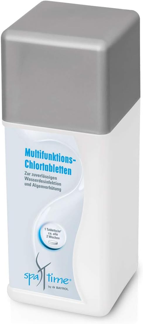 🧼 Zubehör & Pflege – SpaTime by Bayrol Multifunctional Chlorine Tablets - Mini Chlorine Tablets for Whirlpool 20 g Multitabs - Ensure Crystal Clear Water - Cleaning, Disinfectant for Whirlpool