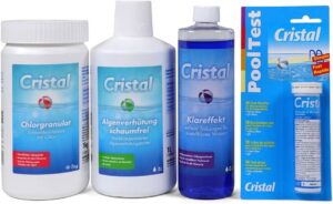 🧼 Zubehör & Pflege – Cristal Chlorine Multitabs - 5-Piece Pool Care Set with Test Strips and Water Care Guide - Effective Pool Care for Clean and Clear Water