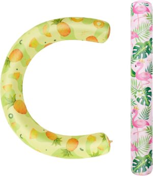 🎯 Whirlpool Gadgets – Pool Noodle Set - 2 Pieces Inflatable Swimming Noodle for Adults Swimming Pole Pink Yellow Inflatable Swimming Bed for Summer Swimming Pools Beach Party Beaches Lake Exercise (Flamingo & Pineapple)