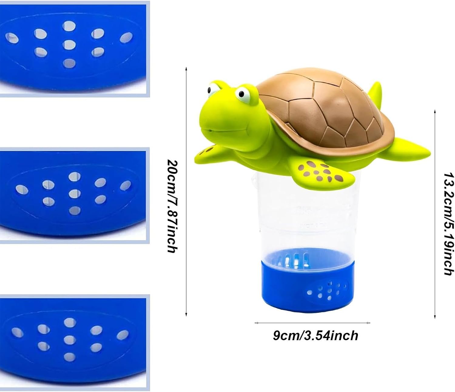 🧼 Zubehör & Pflege – Pool Accessories Tool, Portable Chlorine Dispenser, Cute Chlorine Dispenser, Hot Tub Float with Turtle Design, Adjustable Pool Chlorine Tablet Float, for Swimming Pools – Bild 2