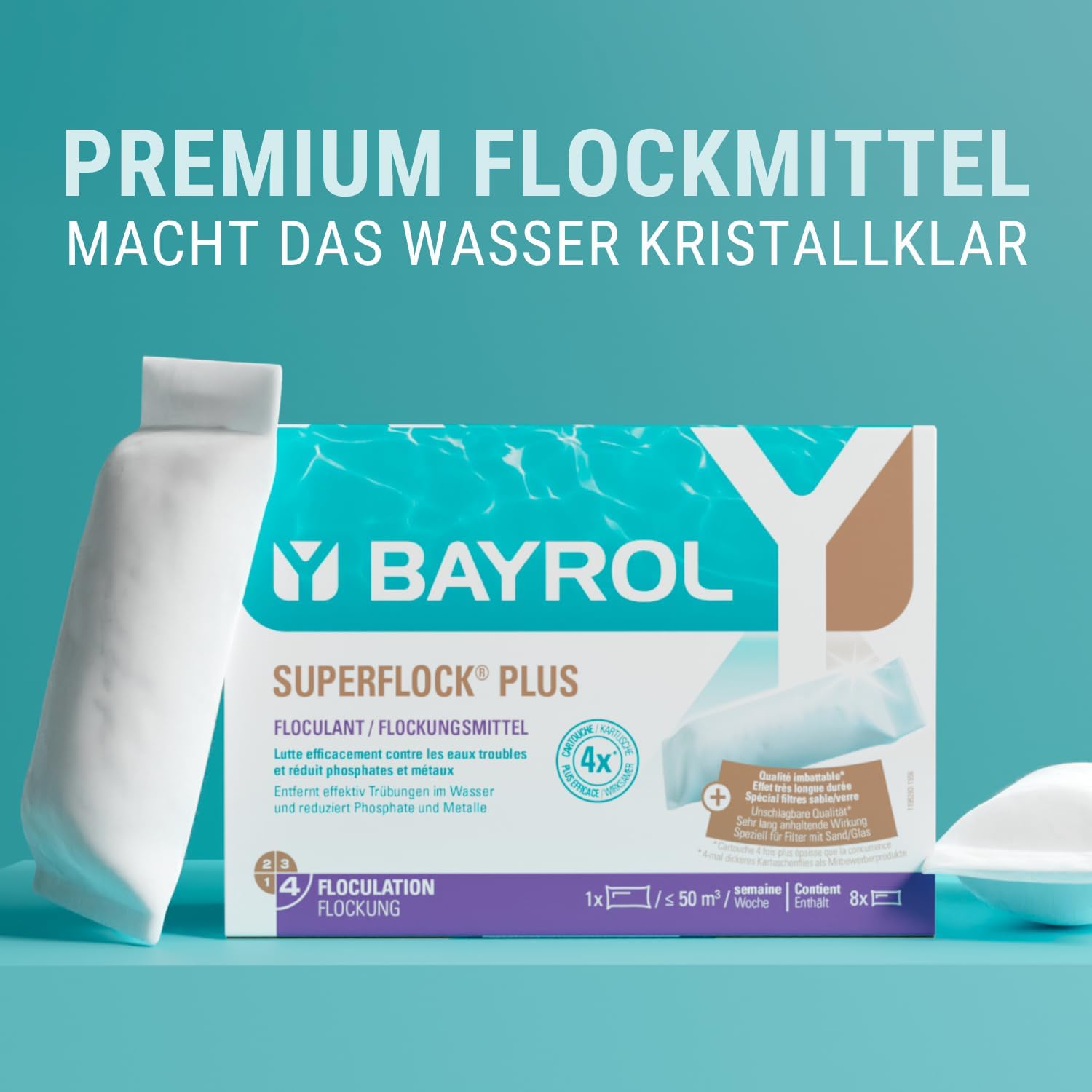 🧼 Zubehör & Pflege – Bayrol Superflock Plus 11 95292 Pool Flocculant 1 kg – Bild 2