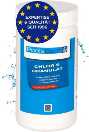 🧼 Zubehör & Pflege – Poolsbest Chlorine Granules S, chlorine granulate, 1 kg
