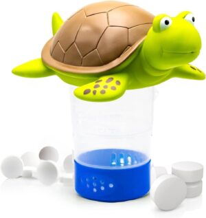 🧼 Zubehör & Pflege – Pool Accessories Tool, Portable Chlorine Dispenser, Cute Chlorine Dispenser, Hot Tub Float with Turtle Design, Adjustable Pool Chlorine Tablet Float, for Swimming Pools