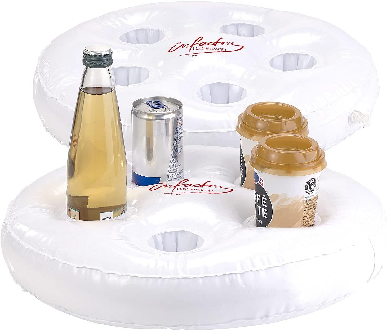 🎯 Whirlpool Gadgets – infactory Pool Drinks and Beer Holder: Set of 2 Inflatable Swimming Drink Holders, Diameter 5.5 cm Each (Pool Accessories Drink Holder)