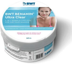 🧼 Zubehör & Pflege – BWT Benamin Ultra Clear Pool Cleaner | Disinfectant & Water Sterilization Tablet | For Crystal Clear Pool Water | Self-Dispensing and With Reduced Chlorine Insert
