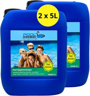 🧼 Zubehör & Pflege – Pool Booster Skin-friendly and Child-Friendly Product 10 Litres - Crystal Clear Water - Clear Pool Water - Pool Cleaner 100% Natural Agent