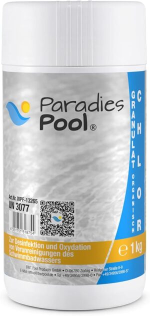🧼 Zubehör & Pflege – Paradies Pool Chlorine Fast Granules for Swimming Pool 1 kg