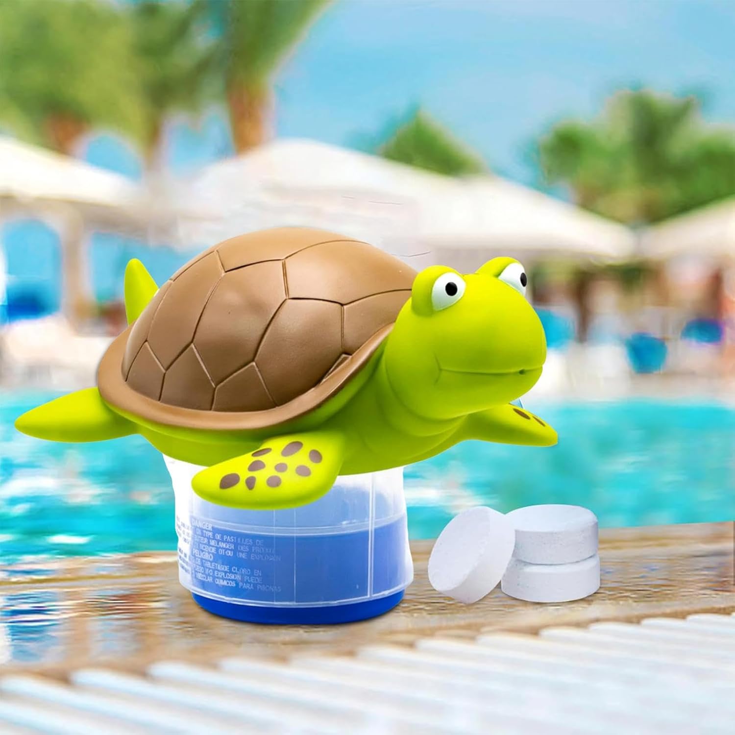 🧼 Zubehör & Pflege – Pool Accessories Tool, Portable Chlorine Dispenser, Cute Chlorine Dispenser, Hot Tub Float with Turtle Design, Adjustable Pool Chlorine Tablet Float, for Swimming Pools – Bild 4