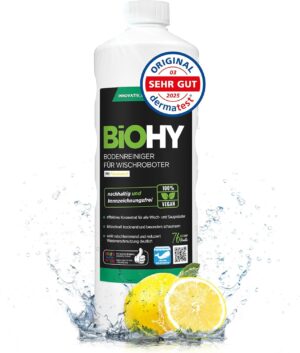 🧼 Zubehör & Pflege – BiOHY Floor Cleaner for Mop Robots (1 Litre Bottle), Concentrate Cleaning Agent for All Mop and Robot Vacuum Cleaners with Wet Function, Low Foam and Streak-Free, For All Floors