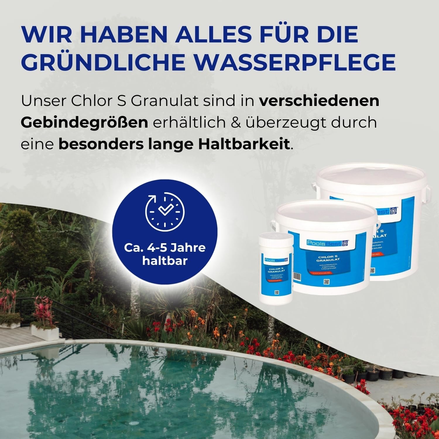 🧼 Zubehör & Pflege – Poolsbest Chlorine Granules S, chlorine granulate, 1 kg – Bild 8