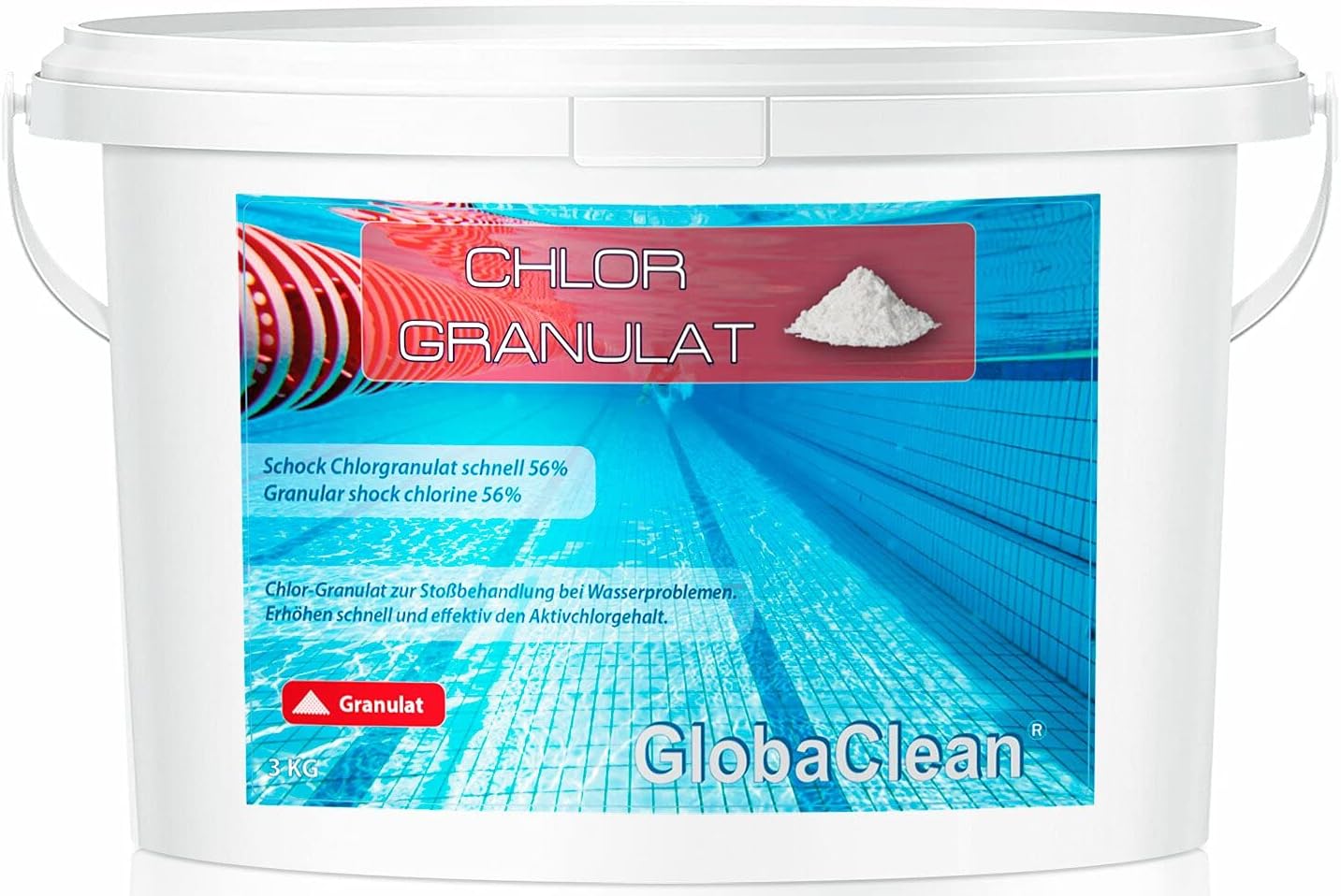 🧼 Zubehör & Pflege – 3 kg Chlorine Granules for Pool, Organic, Quick Shock Chlorine Granules for Shock Chlorination, Quick Dissolving Pools Swimming Pool