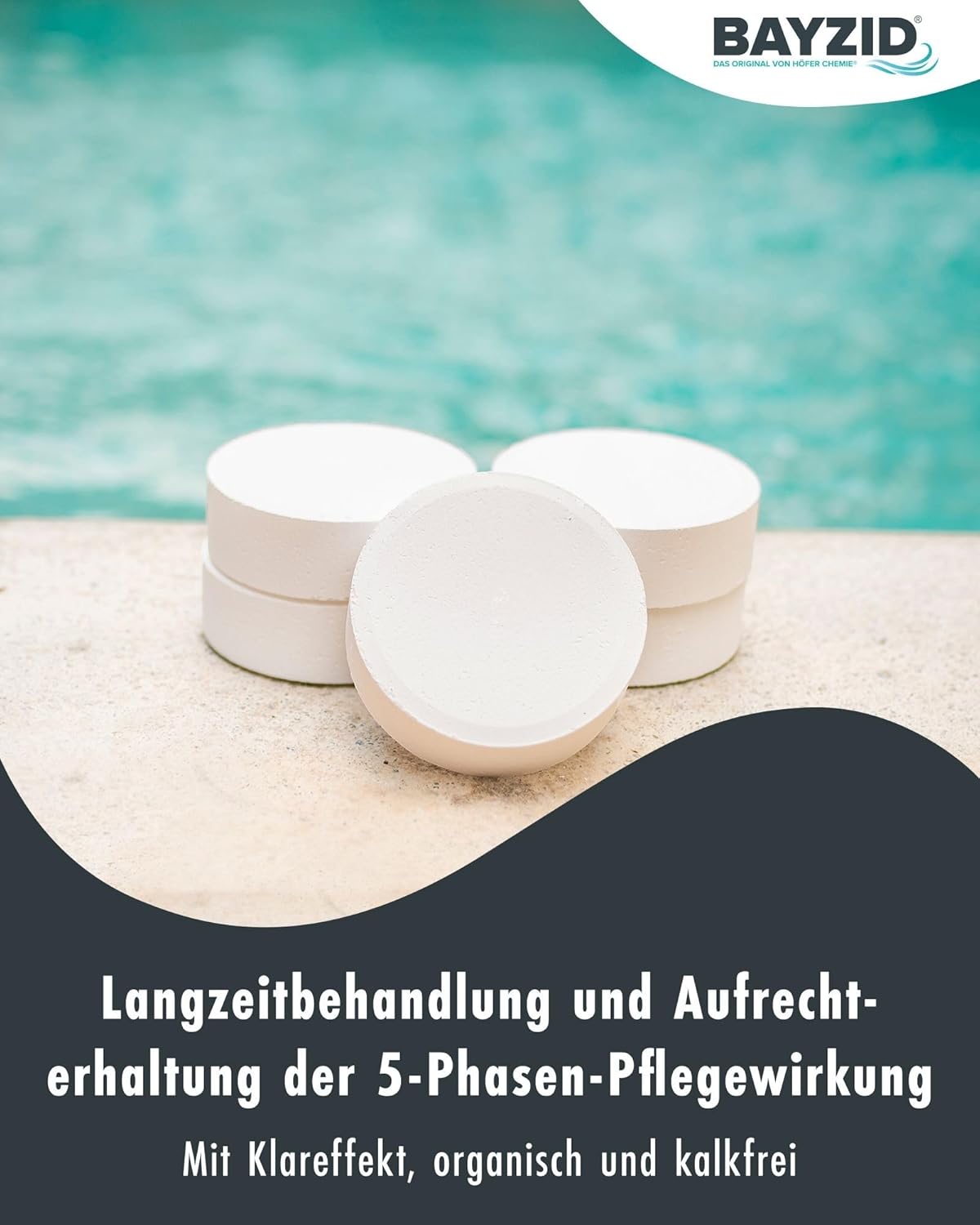🧼 Zubehör & Pflege – Höfer Chemie 5-in-1 Multitabs Pool 20 g - 6 x 1 kg - Chlorine Tablets for Pool 20 g - 5-Phase Care & Cleaning - Made in Europe - For Crystal Clear Pool Water – Bild 3