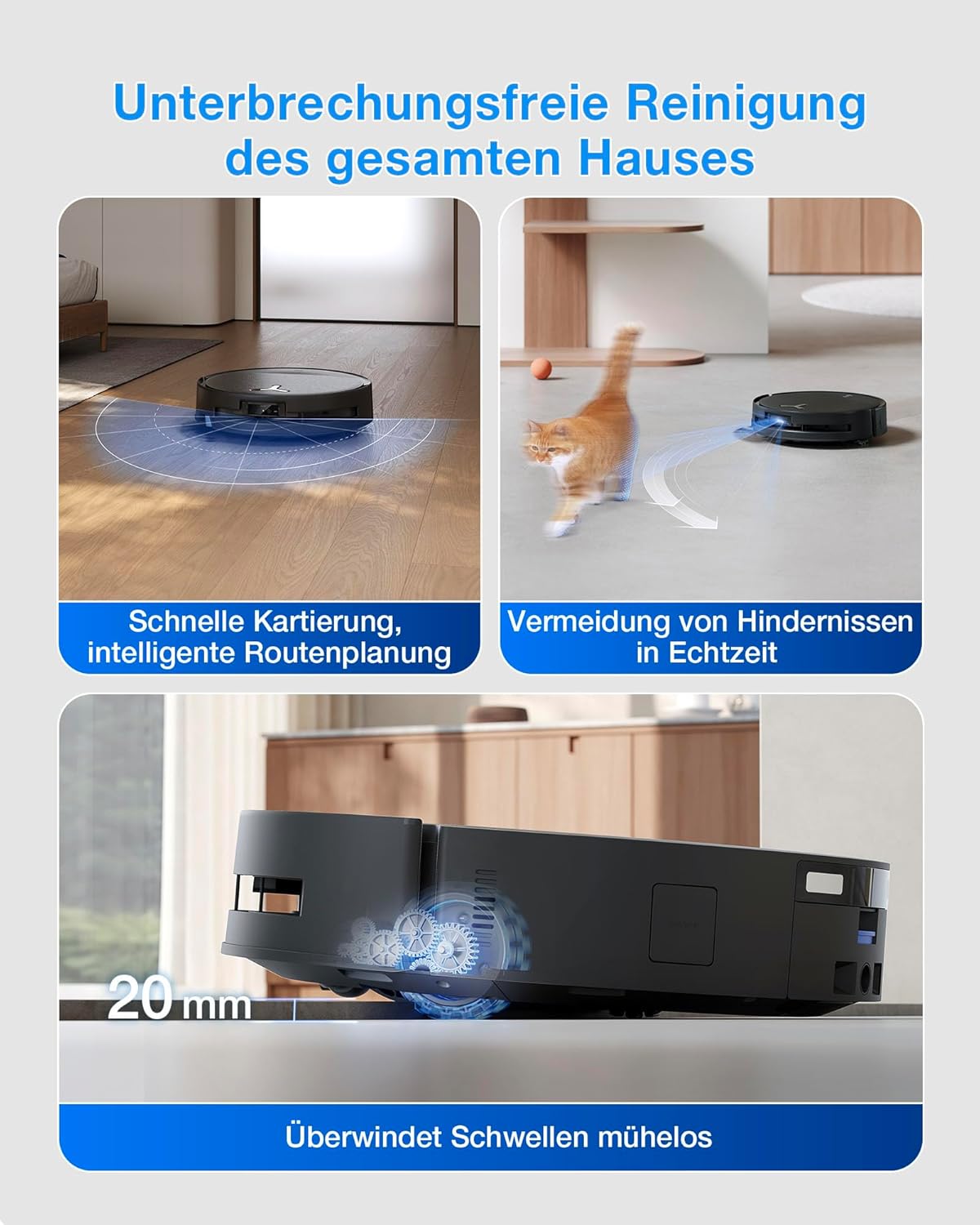 🧼 Zubehör & Pflege – ECOVACS DEEBOT T80S Omni Robot Vacuum Cleaner with Mop Function, Robot Vacuum Cleaner 24800 Pa, OZMO Roller 2.0, ZeroTangle 3.0, Triple Lift, Hot Water Mop Wash at 40-75°C, Hot Air Drying, Black – Bild 8