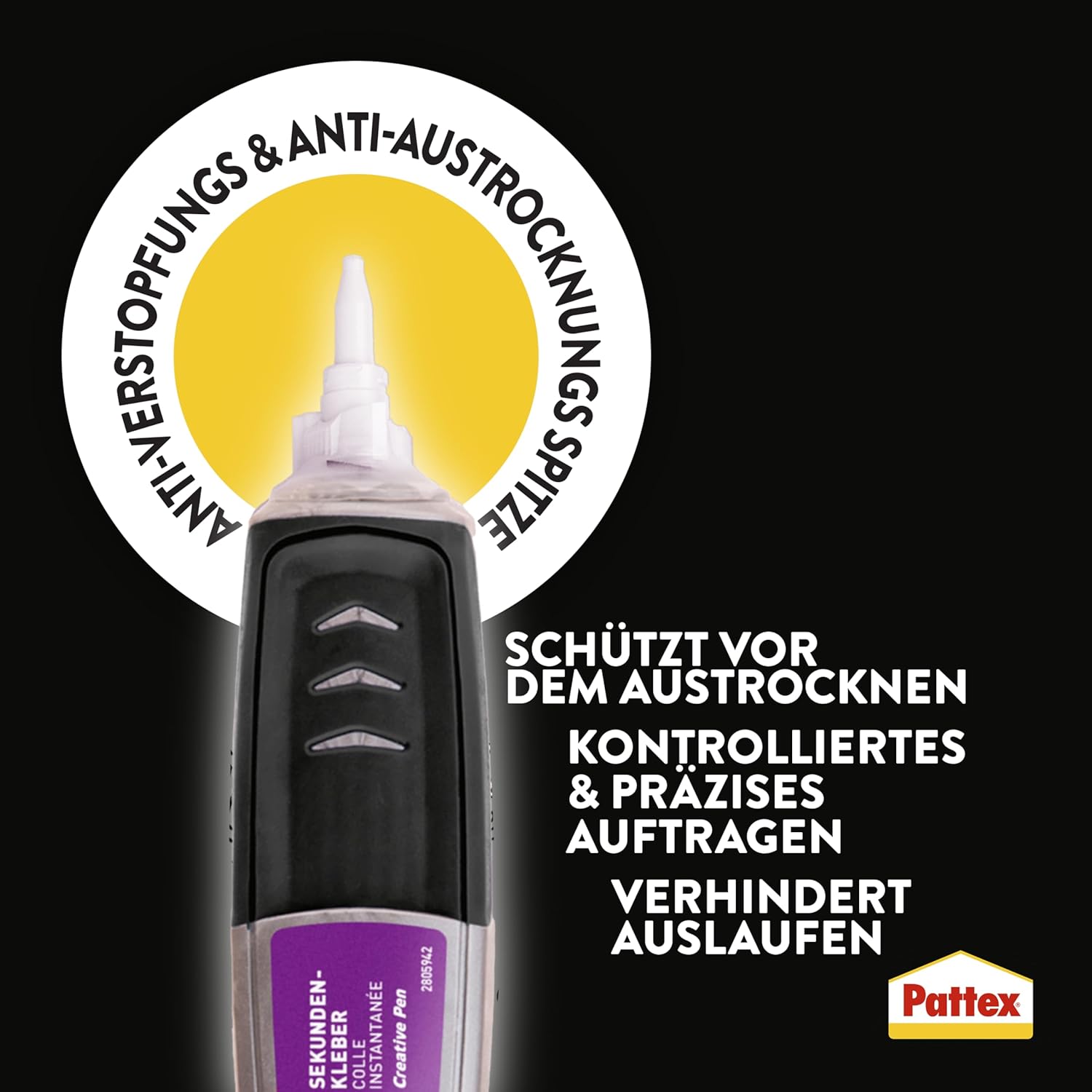 🧼 Zubehör & Pflege – Pattex Creative Pen (Pack of 2 x 3 g), Super Glue Extra Strong and Precise for Precise Dispensing, Super Glue Pen for Materials Such as Wood, Rubber and Porcelain – Bild 4