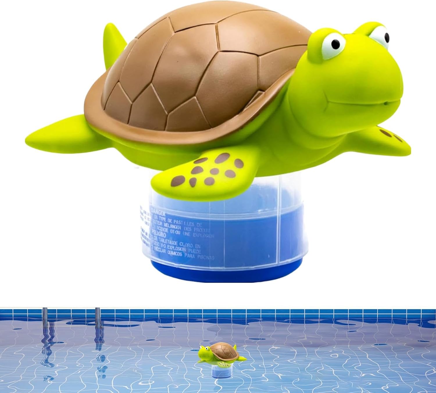 🧼 Zubehör & Pflege – Pool Accessories Tool, Portable Chlorine Dispenser, Cute Chlorine Dispenser, Hot Tub Float with Turtle Design, Adjustable Pool Chlorine Tablet Float, for Swimming Pools – Bild 8