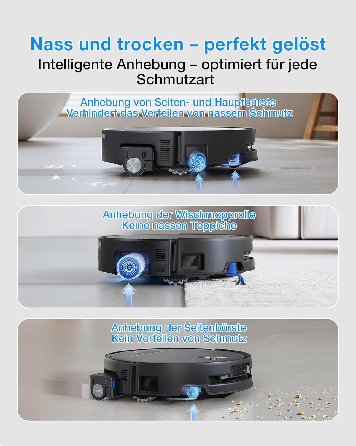 🧼 Zubehör & Pflege – ECOVACS DEEBOT T80S Omni Robot Vacuum Cleaner with Mop Function, Robot Vacuum Cleaner 24800 Pa, OZMO Roller 2.0, ZeroTangle 3.0, Triple Lift, Hot Water Mop Wash at 40-75°C, Hot Air Drying, Black – Bild 5