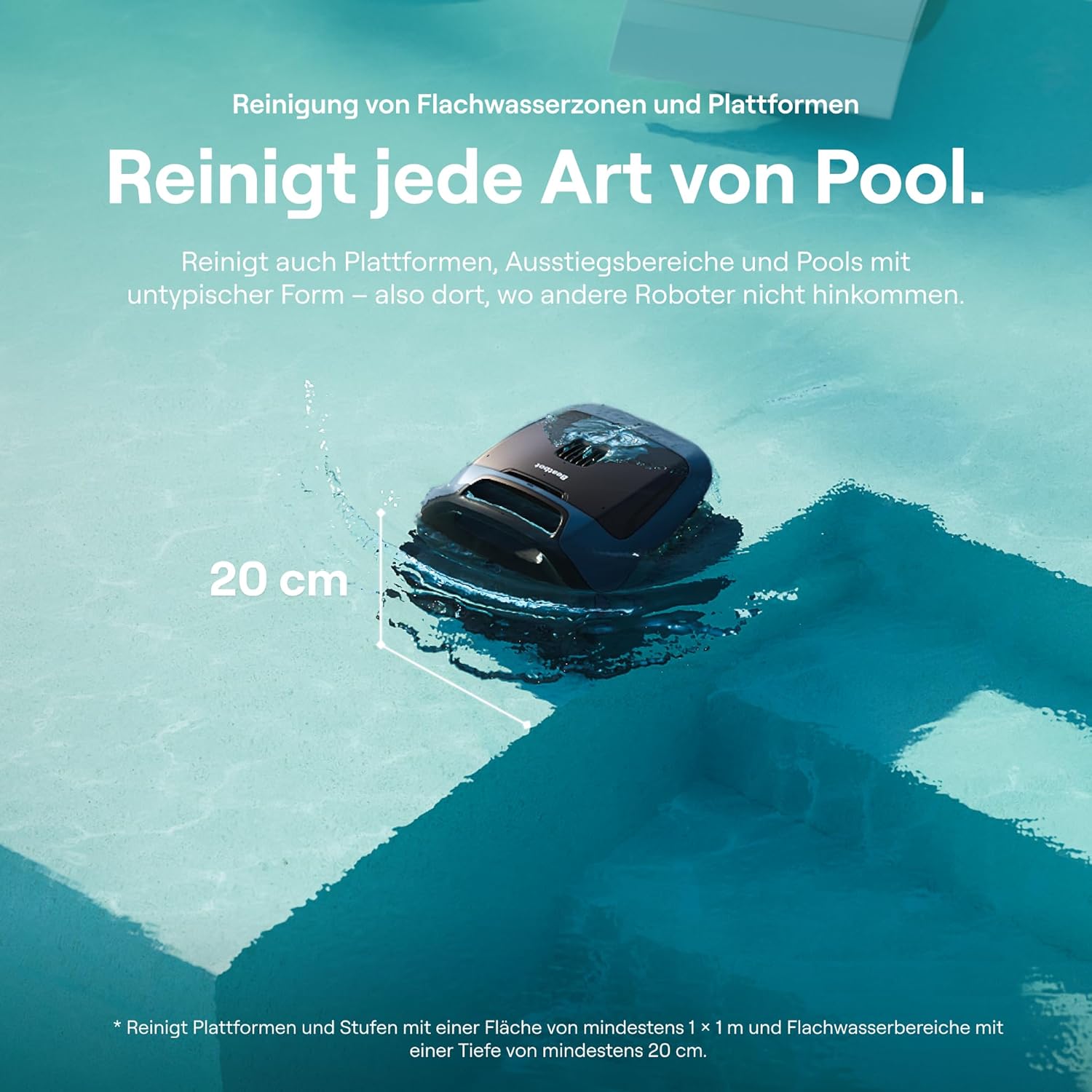 🧼 Zubehör & Pflege – Beatbot Sora 30 Poolroboter Boden und Wand, 25700 LPH Saugleistung, 3-Zonen-Reinigung, intelligentes Parken an der Wasseroberfläche, 5 Stunden Laufzeit, Filterkorb mit 5 L Kapazität, Tiefblau – Bild 3
