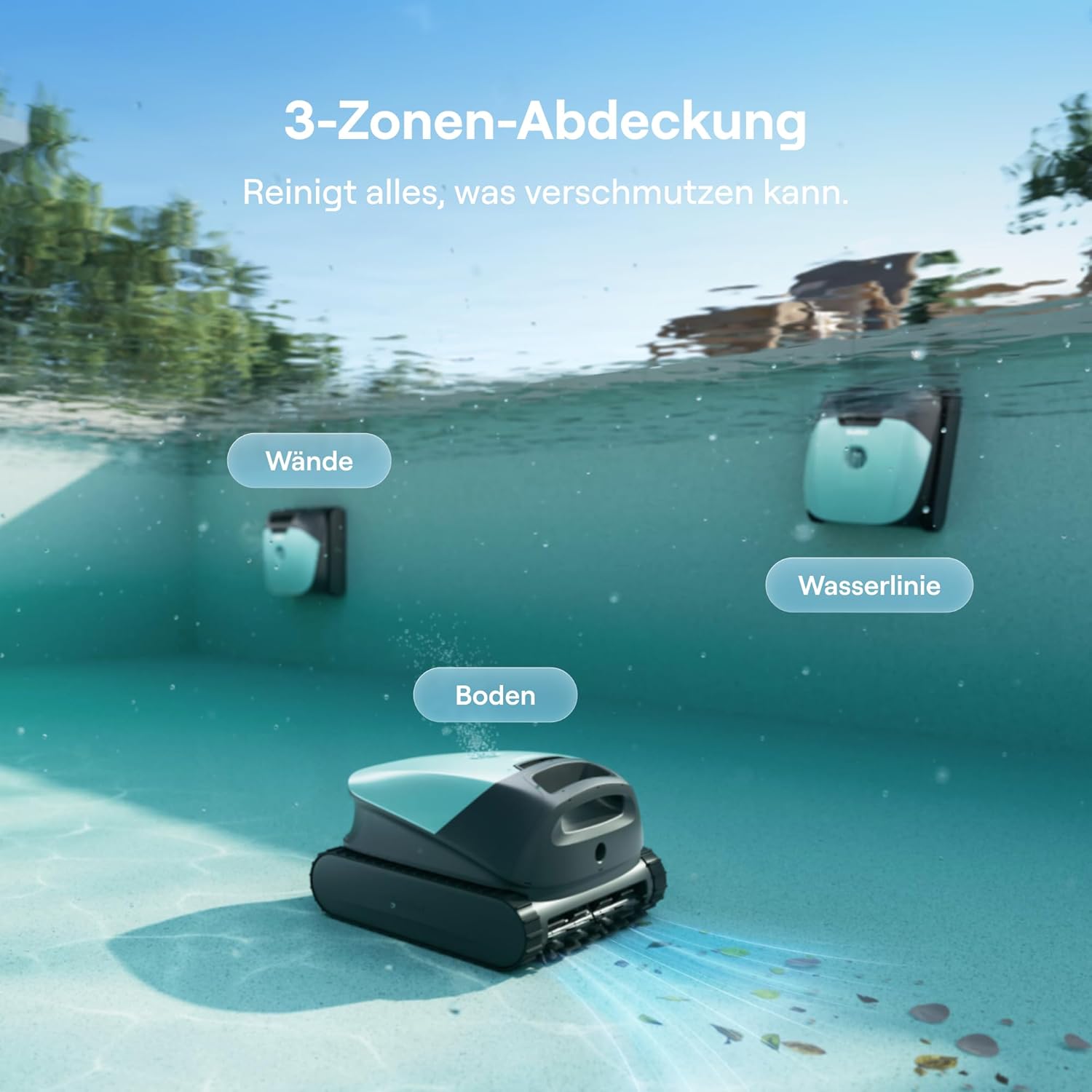🧼 Zubehör & Pflege – Beatbot Sora 10 Poolroboter, Poolroboter Boden und Wand, Reinigt Wasserlinie & Plattformen, 25700 LPH Saugleistung, smartes Parken an der Waaaerlinie, 5 L großer Filterkorb, bis zu 5 Stunden Bodenrein – Bild 8