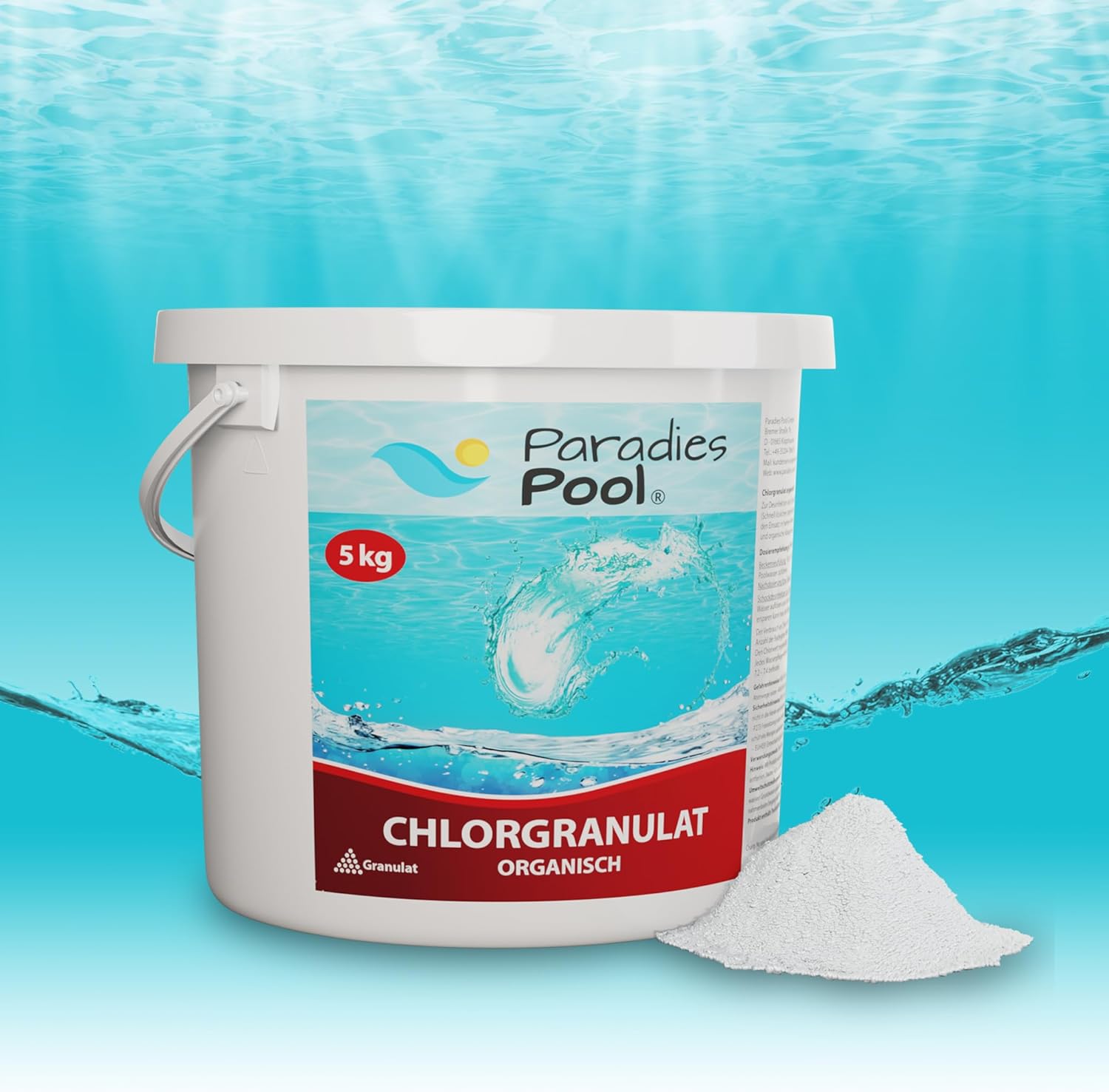 🧼 Zubehör & Pflege – Paradies Pool 5 kg Chlorine Granules Disinfectant for Pool, Quick Dissolving, Quality from Europe