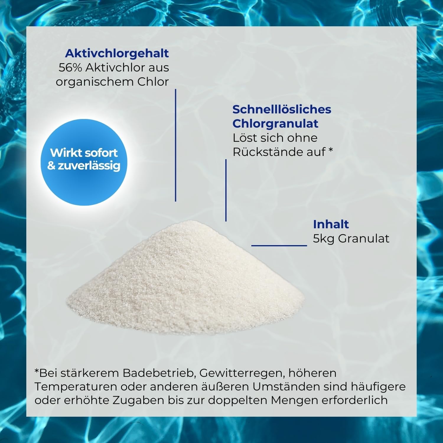 🧼 Zubehör & Pflege – Poolsbest Chlorine Granules S, 5 kg – Bild 3