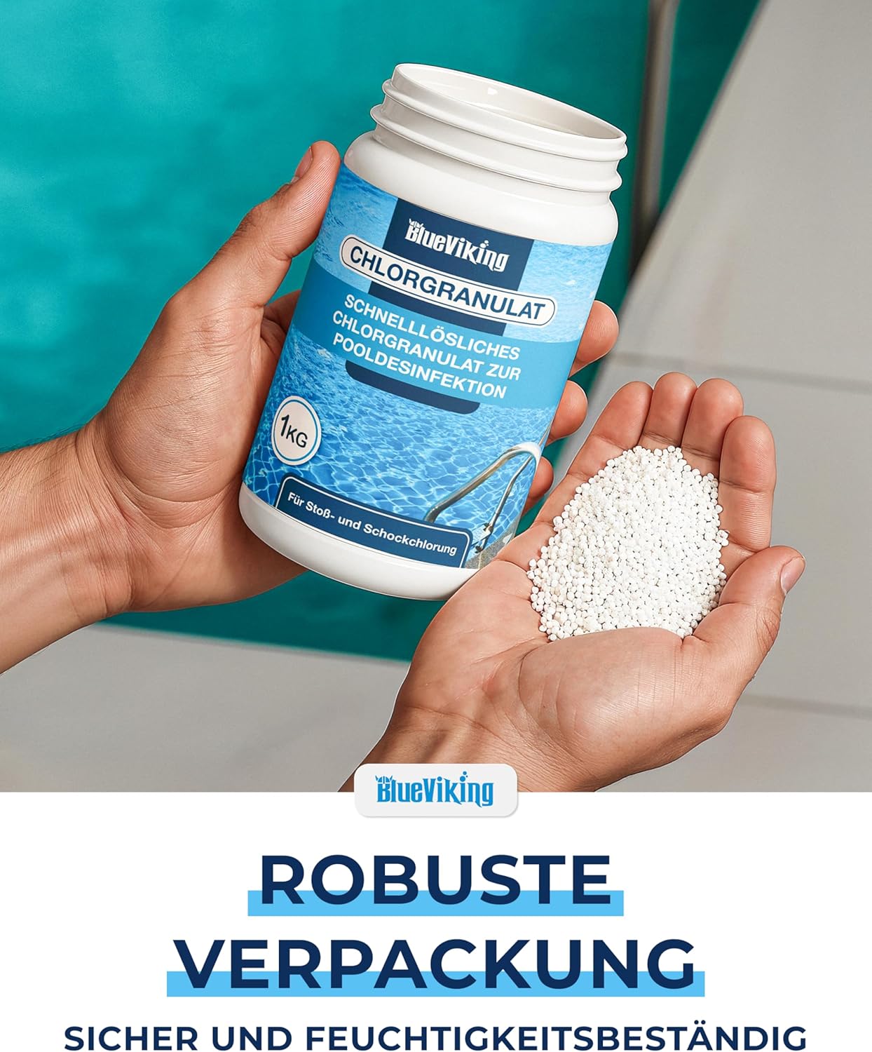 🧼 Zubehör & Pflege – Chlorine Granules for Pool 1 kg - Shock Chlorination & First Use, Quick Dissolving, 55% Active Chlorine, pH Neutral, Limescale Free – Bild 6