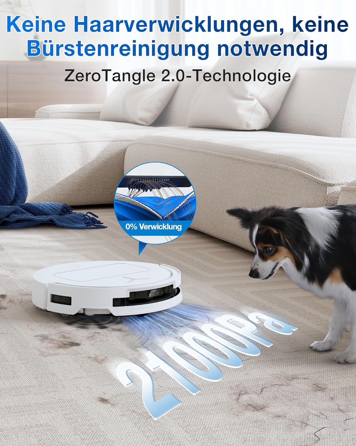 🧼 Zubehör & Pflege – ECOVACS DEEBOT T50 PRO Omni Gen2 Robot Vacuum Cleaner with Mop Function, Extended Side Brush and Mop, 21,000 Pa, Auto Addition of Cleaning Solution, Mop Wash with 75°C Hot Water, Ultra Thin 81 mm – Bild 2