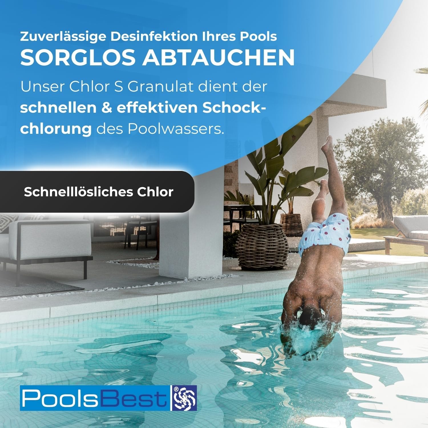 🧼 Zubehör & Pflege – Poolsbest Chlorine Granules S, 10 kg – Bild 2