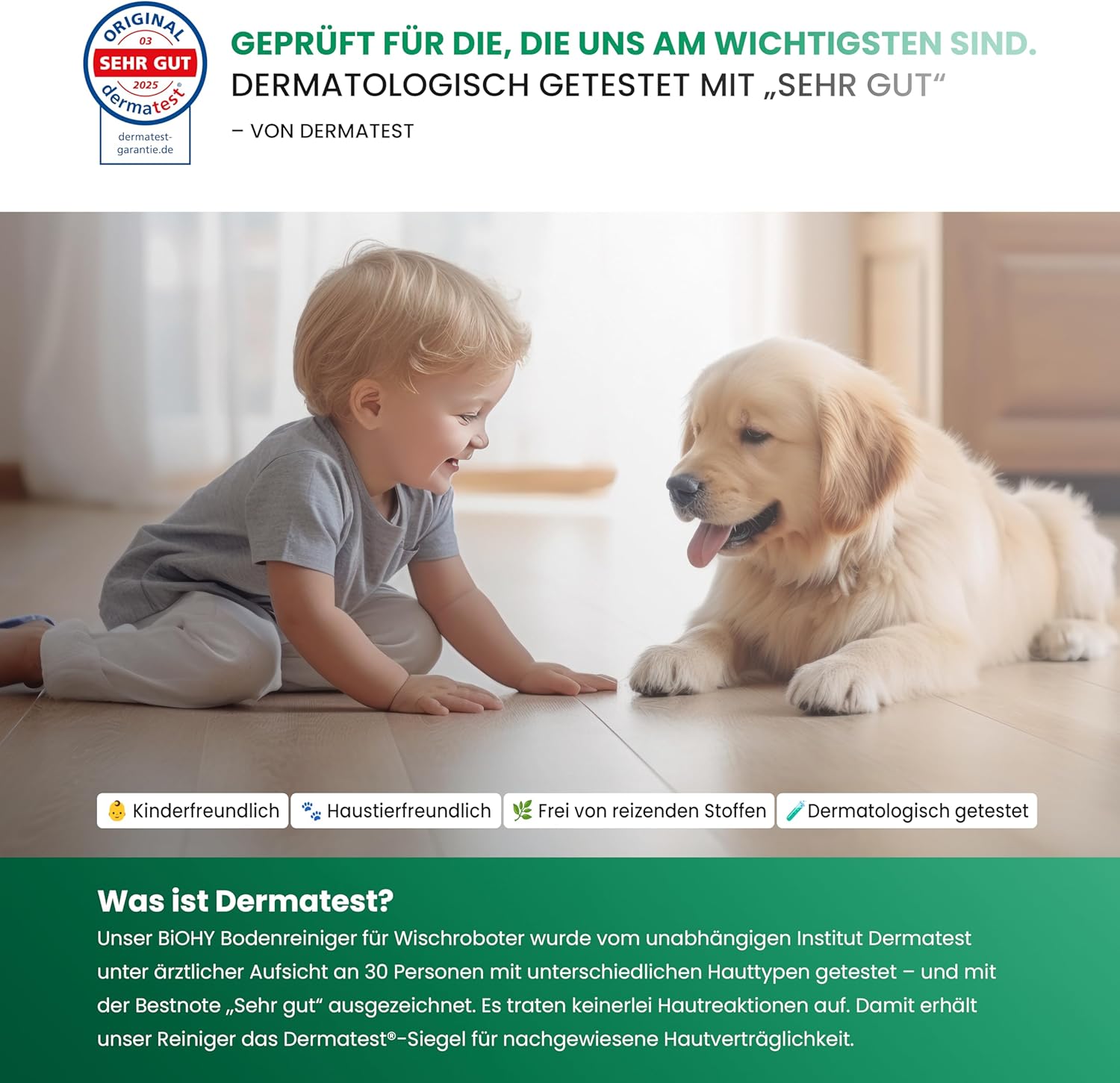 🧼 Zubehör & Pflege – BiOHY Floor Cleaner for All Mop Robots with Spring Fragrance (1 Litre Bottle) plus Dispenser, Low Foam and Streak-Free, Concentrate Cleaner for All Floors – Bild 5