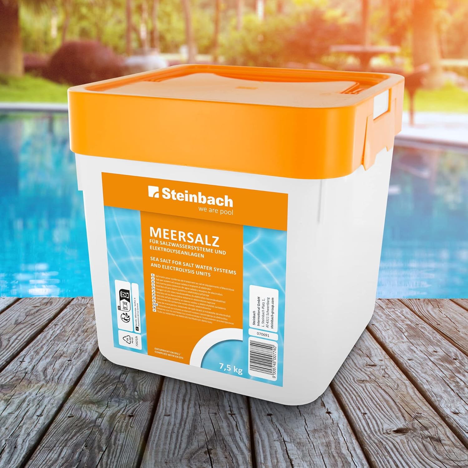 🧼 Zubehör & Pflege – Steinbach Coarse-grained sea salt especially suitable for hot tubs, slowly and evenly soluble, 7.5 kg, 070691 – Bild 2