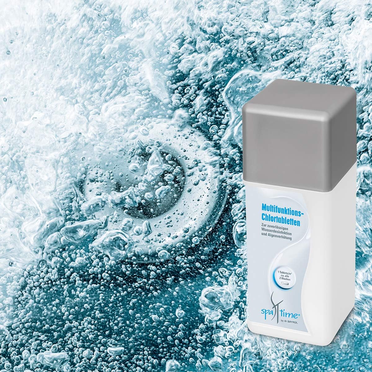 🧼 Zubehör & Pflege – SpaTime by Bayrol Multifunctional Chlorine Tablets - Mini Chlorine Tablets for Whirlpool 20 g Multitabs - Ensure Crystal Clear Water - Cleaning, Disinfectant for Whirlpool – Bild 2