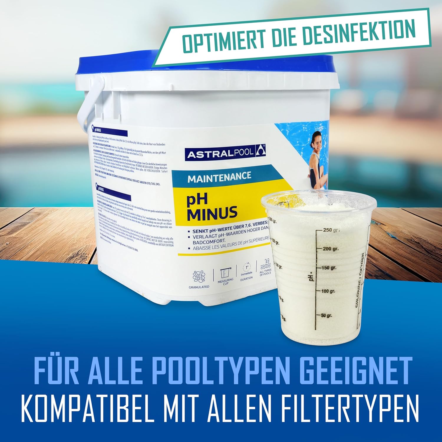 🧼 Zubehör & Pflege – Astral Pool pH Minus and pH Plus Granules Set 10 kg - Optimal pH Value Regulation for Pools - Easy to Use and Top Results – Bild 5