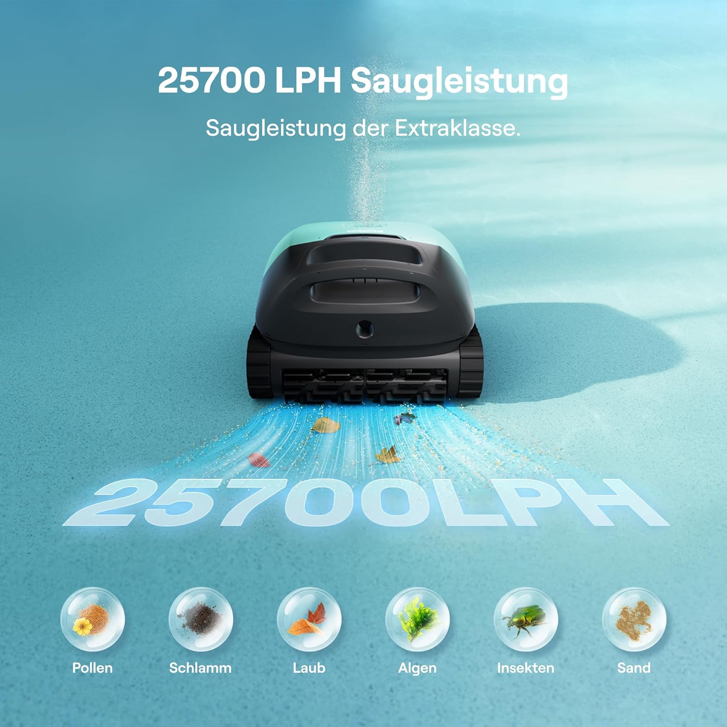 🧼 Zubehör & Pflege – Beatbot Sora 10 Poolroboter, Poolroboter Boden und Wand, Reinigt Wasserlinie & Plattformen, 25700 LPH Saugleistung, smartes Parken an der Waaaerlinie, 5 L großer Filterkorb, bis zu 5 Stunden Bodenrein – Bild 9